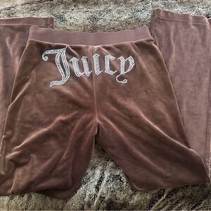 Juicy Couture Brown Velour Pants